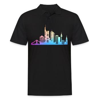 Frankfurt Hessen Deutschland Frankfurter - Männer Poloshirt - Schwarz - Vorne - Kai (181cm)