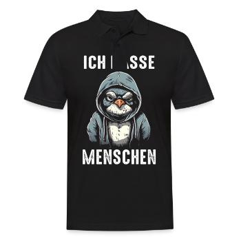 Pinguin Zwergpinguine Kaiserpinguin - Männer Poloshirt - Schwarz - Vorne - Kai (181cm)
