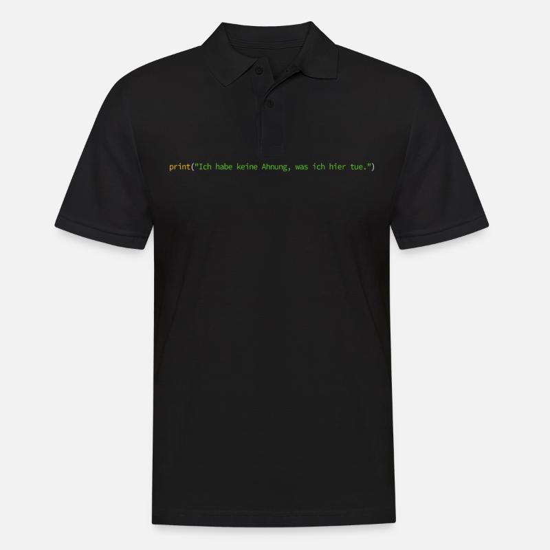 Programmierer Informatiker Nerd Softwareingenieur - Männer Poloshirt - Schwarz