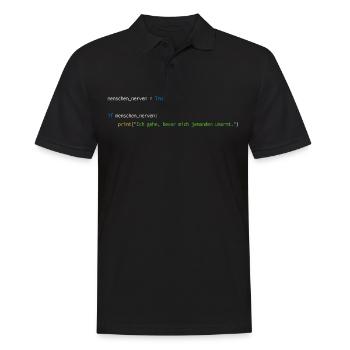 Programmierer Informatiker Nerd Softwareingenieur - Männer Poloshirt - Schwarz - Vorne - Kai (181cm)