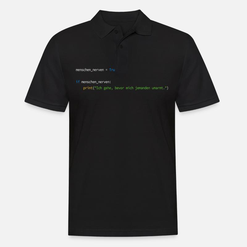 Programmierer Informatiker Nerd Softwareingenieur - Männer Poloshirt - Schwarz
