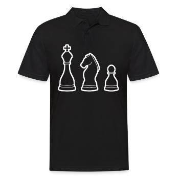 Échecs Joueur d’échecs Figurine d’échecs - Polo Homme - noir - Devant - Kai (181cm)