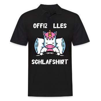 Einhorn Einhörner Fabelwesen Mystisch - Männer Poloshirt - Schwarz - Vorne - Kai (181cm)