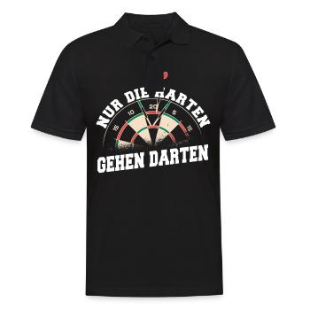 Dart Darts Dartspieler Dartsport - Männer Poloshirt - Schwarz - Vorne - Kai (181cm)