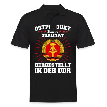 Ostdeutschland Osten Ossi DDR Heimat Ostblock - Männer Poloshirt - Schwarz - Vorne - Kai (181cm)