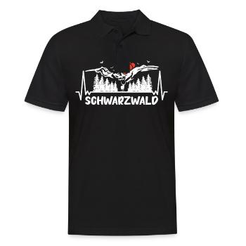 Schwarzwald Schwarzwälder Baden-Württemberg - Männer Poloshirt - Schwarz - Vorne - Kai (181cm)