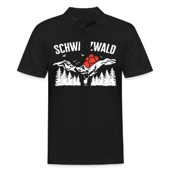 Schwarzwald Schwarzwälder Baden-Württemberg - Männer Poloshirt - Schwarz - Vorne - Kai (181cm)