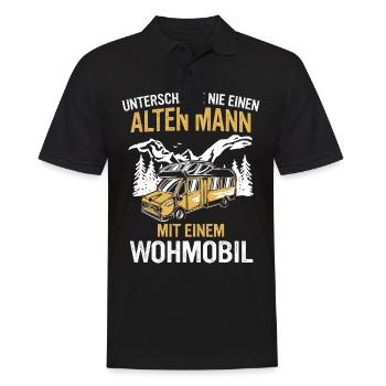 Camping Wohnwagen Camper - Männer Poloshirt - Schwarz - Vorne - Kai (181cm)
