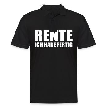 Ruhestand Rentner Rente Pension Renteneintritt - Männer Poloshirt - Schwarz - Vorne - Kai (181cm)