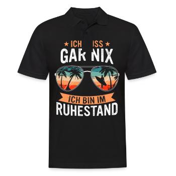 Ruhestand Rentner Rente Pension Renteneintritt - Männer Poloshirt - Schwarz - Vorne - Kai (181cm)