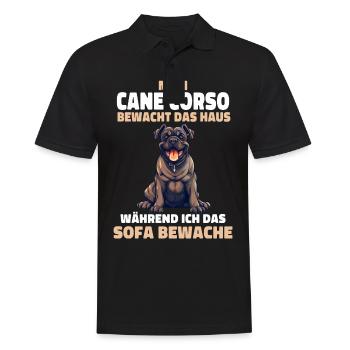 Cane Corso Italiano Hund - Männer Poloshirt - Schwarz - Vorne - Kai (181cm)