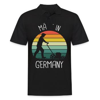 Rasenmäher Mäher Rasentraktor Gärtner - Männer Poloshirt - Schwarz - Vorne - Kai (181cm)