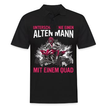 Quad Quadfahrer ATV Quad - Männer Poloshirt - Schwarz - Vorne - Kai (181cm)
