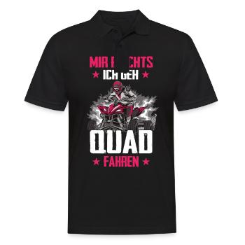 Quad Quadfahrer ATV Quad - Männer Poloshirt - Schwarz - Vorne - Kai (181cm)