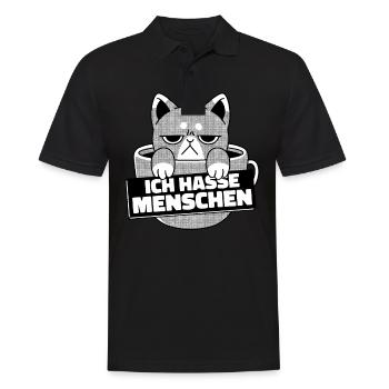 Chaton chaton Chat Animal Chats - Polo Homme - noir - Devant - Kai (181cm)
