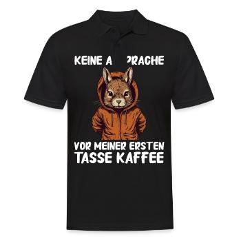 Hase Hasen Kaninchen Haustier - Männer Poloshirt - Schwarz - Vorne - Kai (181cm)