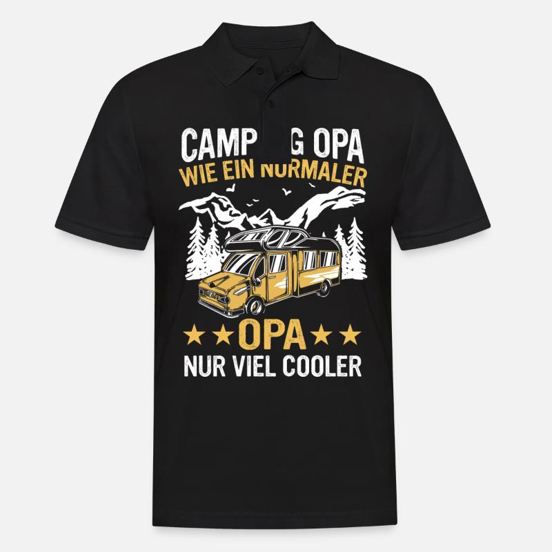 Camping Wohnwagen Camper - Männer Poloshirt - Schwarz