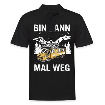 Camping Wohnwagen Camper - Männer Poloshirt - Schwarz - Vorne - Kai (181cm)