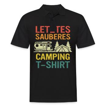 Camping Wohnwagen Camper - Männer Poloshirt - Schwarz - Vorne - Kai (181cm)