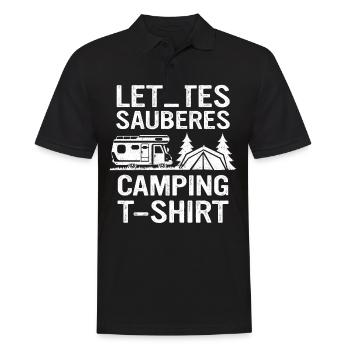Camping Wohnwagen Camper - Männer Poloshirt - Schwarz - Vorne - Kai (181cm)