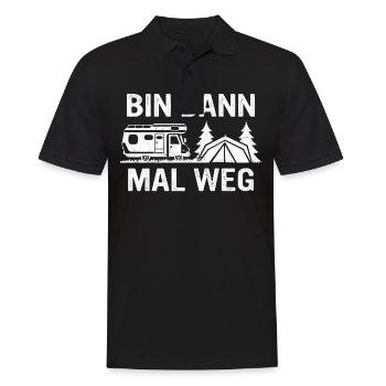 Camping Wohnwagen Camper - Männer Poloshirt - Schwarz - Vorne - Kai (181cm)
