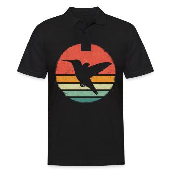 Kolibri Kolibris Vogel Hummingbird Tier - Männer Poloshirt - Schwarz - Vorne - Kai (181cm)