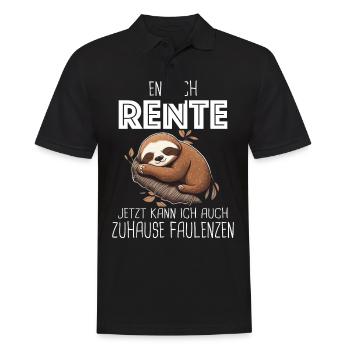 Ruhestand Rentner Rente Pension Renteneintritt - Männer Poloshirt - Schwarz - Vorne - Kai (181cm)
