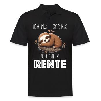 Ruhestand Rentner Rente Pension Renteneintritt - Männer Poloshirt - Schwarz - Vorne - Kai (181cm)