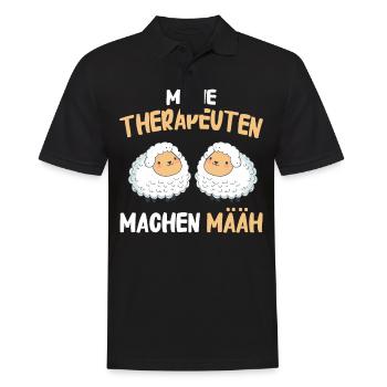 Schafe Schafherde Bauernhof Landwirt Schäfer - Männer Poloshirt - Schwarz - Vorne - Kai (181cm)