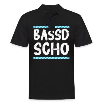 Freistaat Bayern Bayrisch - Männer Poloshirt - Schwarz - Vorne - Kai (181cm)