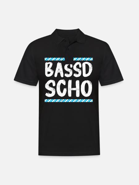 Freistaat Bayern Bayrisch - Männer Poloshirt - Schwarz