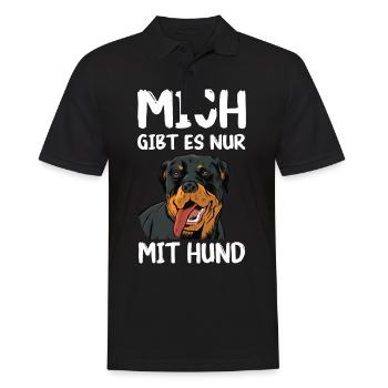Rottweiler Hund - Männer Poloshirt - Schwarz - Vorne - Kai (181cm)
