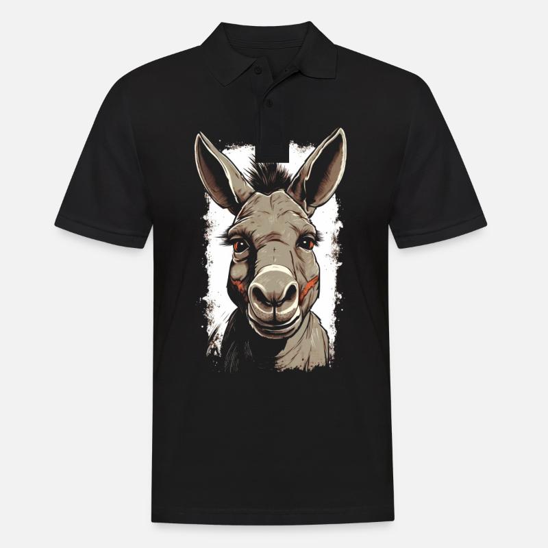 Âne âne mulet mulet mulet - Polo Homme - noir