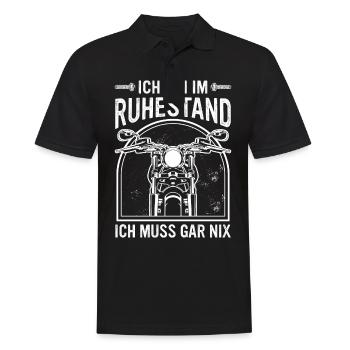 Ruhestand Rentner Rente Pension Renteneintritt - Männer Poloshirt - Schwarz - Vorne - Kai (181cm)