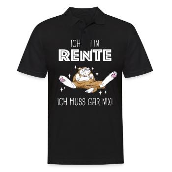 Ruhestand Rentner Rente Pension Renteneintritt - Männer Poloshirt - Schwarz - Vorne - Kai (181cm)
