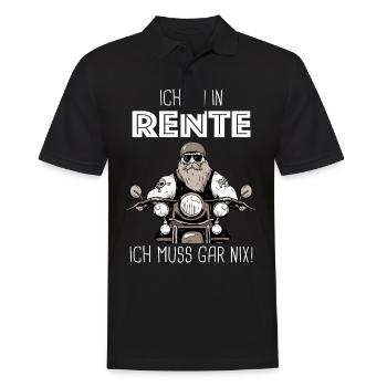 Ruhestand Rentner Rente Pension Renteneintritt - Männer Poloshirt - Schwarz - Vorne - Kai (181cm)