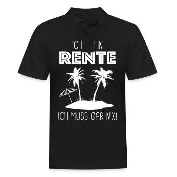 Ruhestand Rentner Rente Pension Renteneintritt - Männer Poloshirt - Schwarz - Vorne - Kai (181cm)