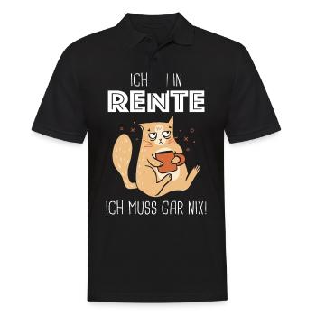 Ruhestand Rentner Rente Pension Renteneintritt - Männer Poloshirt - Schwarz - Vorne - Kai (181cm)