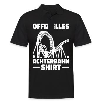 Achterbahn Freizeitpark Roller Coaster - Männer Poloshirt - Schwarz - Vorne - Kai (181cm)