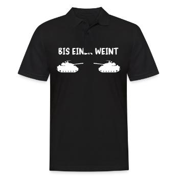 Panzer Kampfpanzer Panzerkampfwagen Panzerfahrer - Männer Poloshirt - Schwarz - Vorne - Kai (181cm)