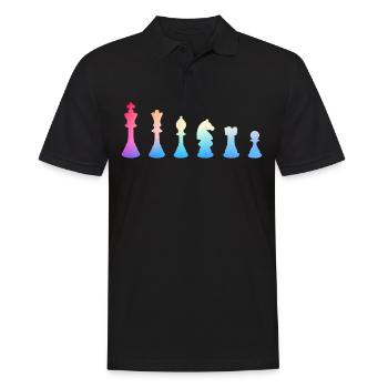 Chess Chess Player Chess Piece - Men's Polo Shirt - black - Front - Kai (181cm)