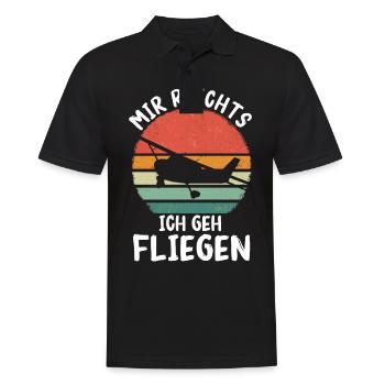 Flugzeug Planespotter Pilot Piloten Flugzeuge - Männer Poloshirt - Schwarz - Vorne - Kai (181cm)
