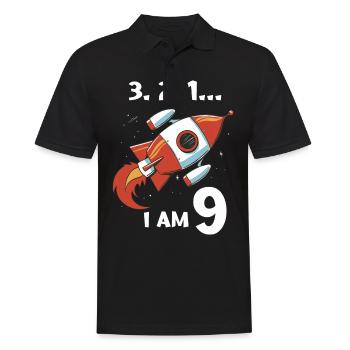 Cadeau 9 ans anniversaire garçon ou fille - Polo Homme - noir - Devant - Kai (181cm)