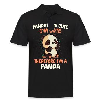 Panda Ours Panda Animal Pandas - Polo Homme - noir - Devant - Kai (181cm)