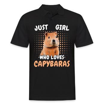Capybara capybara rongeur animal - Polo Homme - noir - Devant - Kai (181cm)