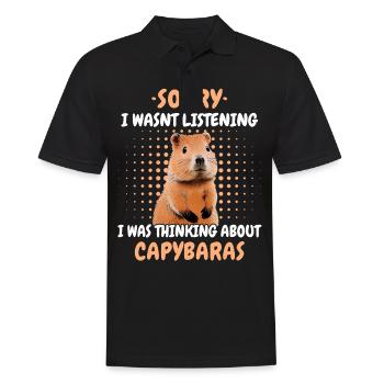 Capybara capybara rongeur animal - Polo Homme - noir - Devant - Kai (181cm)