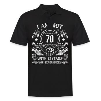 Gift 70 years birthday boy or girl - Men's Polo Shirt - black - Front - Kai (181cm)