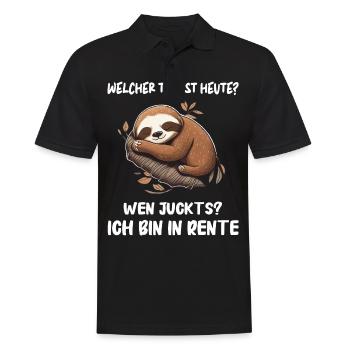 Ruhestand Rentner Rente Pension Renteneintritt - Männer Poloshirt - Schwarz - Vorne - Kai (181cm)