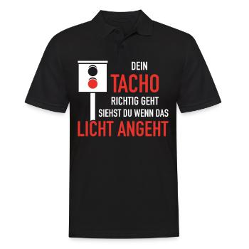 V8 Motor 8 Zylinder Hubraum Auto Tuning Tuner - Männer Poloshirt - Schwarz - Vorne - Kai (181cm)