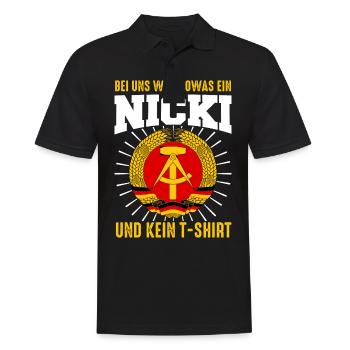 Ostdeutschland Osten Ossi DDR Heimat Ostblock - Männer Poloshirt - Schwarz - Vorne - Kai (181cm)